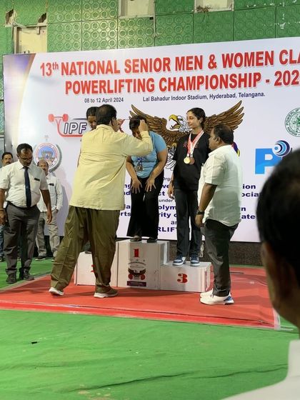 Deepa's dominant performance at the National Open Championship in Hyderabad. In just 6 months of coaching, this 44-year-old mother of two added 92.5kg to her total, setting multiple national records and winning gold.