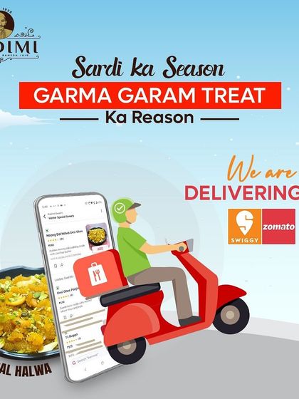 Sardi ka season is the reason for a garma garam treat like our Moong Dal Halwa. Now delivering on Swiggy and Zomato.