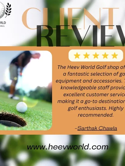 "Knowledgeable staff provides excellent customer service, making it a go-to destination for golf enthusiasts." We appreciate the kind words from our client Sarthak.