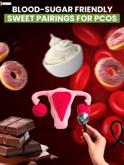Craving sweets with PCOS? This image introduces the concept of smart pairings to avoid a sugar spike.