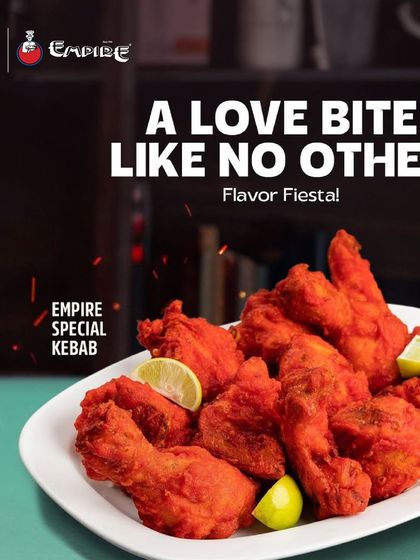 The Empire Special Kebab is a love bite like no other. Each piece is packed with flavor, making for an unforgettable flavor fiesta.