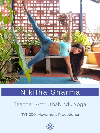 Meet Nikitha Sharma, an internationally certified teacher and movement practitioner. Her background in movement arts brings a strong focus on breath, alignment, and exploring physical capabilities.