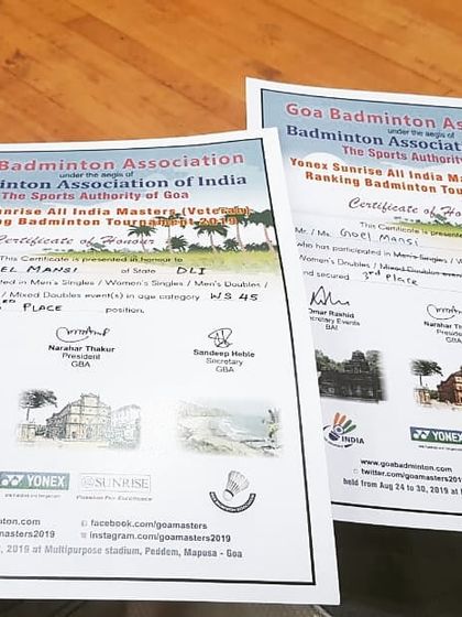 The proof of hard work and dedication. Here are the official certificates of honor and the bronze medal won by our student at the All India Masters ranking tournament.
