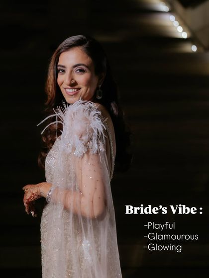 Capturing the bride's vibe: playful, glamorous, and glowing. The makeup is designed to reflect her personality, ensuring she feels completely herself on her special night.