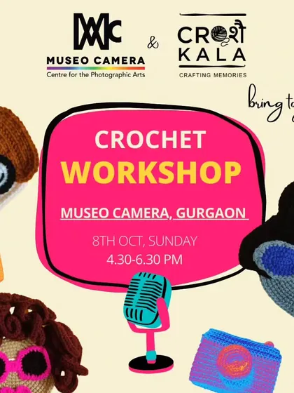 The name 'crochet' comes from the French word for 'hook'. In this workshop at the beautiful Museo Camera in Gurgaon, we got everyone hooked on this amazing art form.