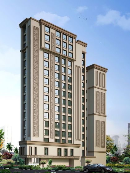 A duplicate 3D render of the Bella Vista apartment tower.