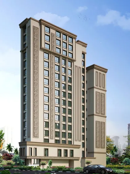 A duplicate 3D render of the Bella Vista apartment tower.