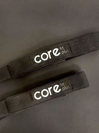 A close up of our branded Corefit Plus straps. Quality equipment for a quality workout.