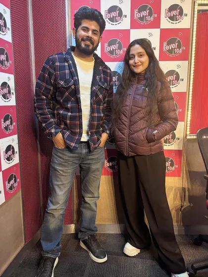 Here I am at the Fever FM studio during an interview for our song "Noor E Jabeen". Being able to talk about your music and your process is an important skill for any musician.