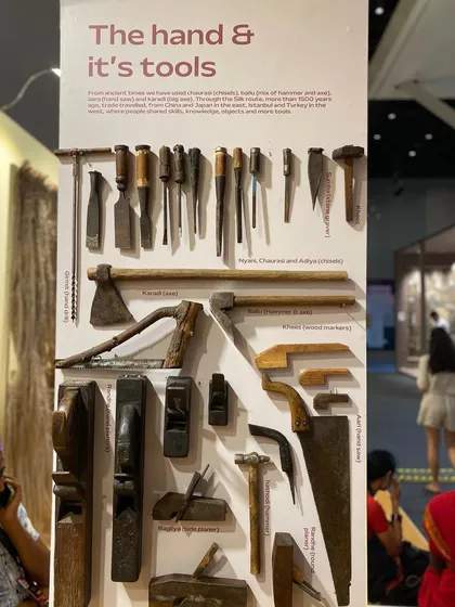A display of "The hand & it's tools" at the AD Design Show. These are the instruments that have been used for centuries by craftsmen to create the beautiful, detailed work I so admire. They are a humble reminder of the human skill behind every masterpiece.
