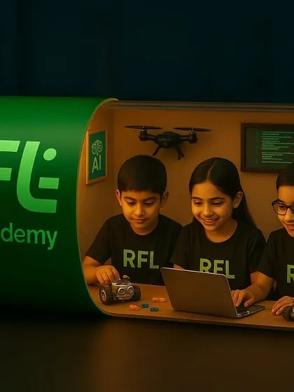 This image represents the core of what we offer: a complete package of future-ready skills in Robotics, AI, and Drone technology, all designed to nurture your child's potential.