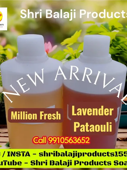 A new arrival of my blended candle fragrances. This image features 'Million Fresh' and 'Lavender Pataouli', two unique scents to make your candles stand out.