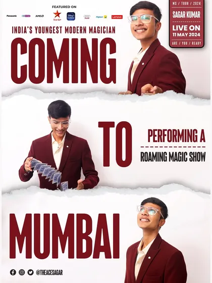 Announcing my roaming magic show in Mumbai. It's always a thrill to take my performance to the city of dreams.