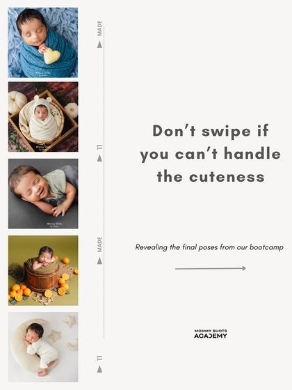 This graphic showcases a filmstrip of final poses from one of our bootcamps, giving a glimpse of the variety you'll learn to create.