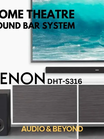 The Denon DHT-S316 soundbar system is a simple way to upgrade your TV's audio. It features mid-range drivers, detailed tweeters, and a wireless subwoofer to provide theater-quality sound with an easy HDMI ARC setup.