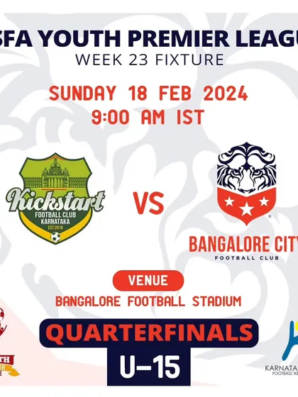 The quarter-final fixture for our U15 team in the KSFA Youth Premier League.