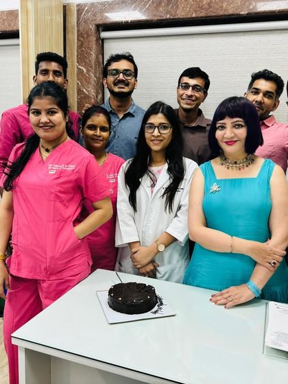 Another snapshot from our 35th-anniversary celebration. We are incredibly grateful for our entire team, whose hard work and support have been instrumental in our journey of providing top-notch dermatological care.