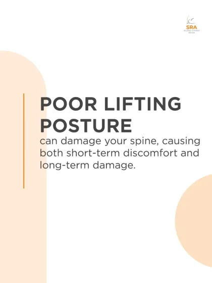 Poor lifting posture can damage your spine, causing both short-term discomfort and long-term issues. Proper form is essential for safety.