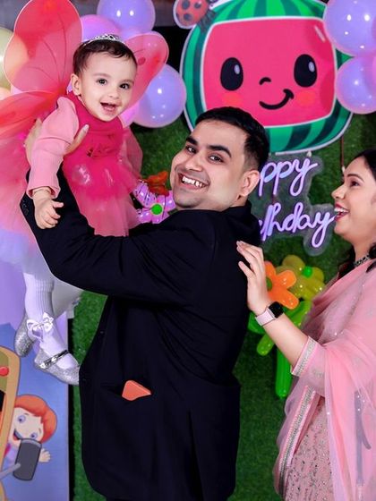 A vibrant 'Encanto' themed birthday party, with colorful floral decor, character cutouts, and a custom backdrop of the magical casita, bringing the magic of Colombia to your event.