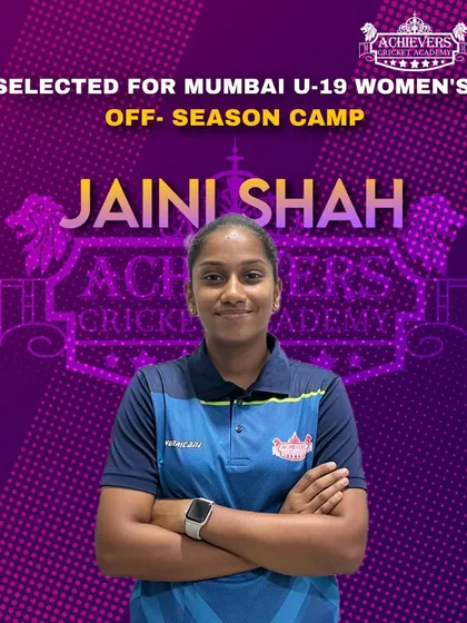 Our rising star Jaini Shah selected for the Mumbai U-19 Women's Off-Season Camp.