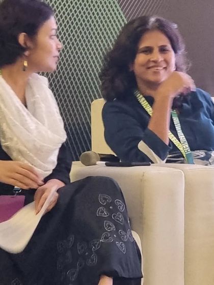 A candid moment during the panel discussion. These forums are vital for creating an inclusive and supportive community within the architectural profession.