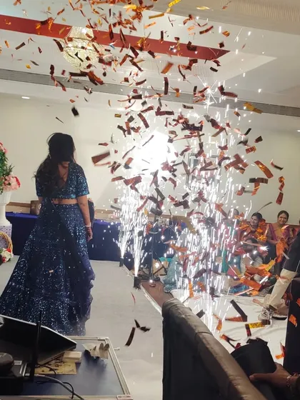 A beautiful engagement ceremony with a lovely couple and super enthusiastic guests. The event was a perfect mix of rituals and entertainment.