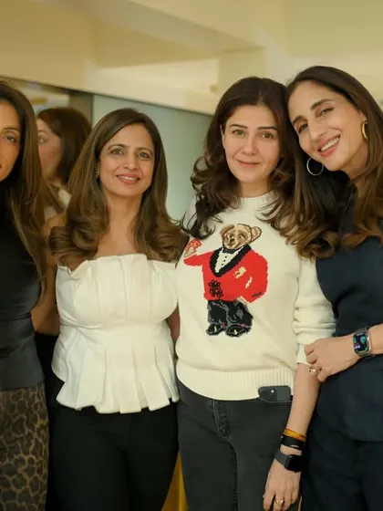 A candid moment from our one-year anniversary party. We are so grateful for our lovely members who make our Juhu studio feel like a true community.