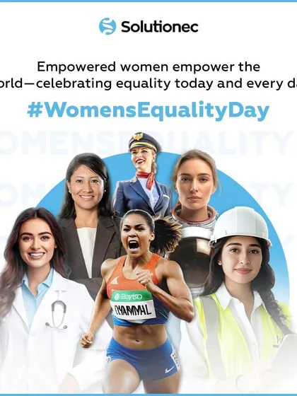 On Women's Equality Day, we celebrate empowered women who empower the world. This collage showcases women excelling in diverse fields, from medicine and aviation to athletics, reinforcing our commitment to gender equity in every sphere.