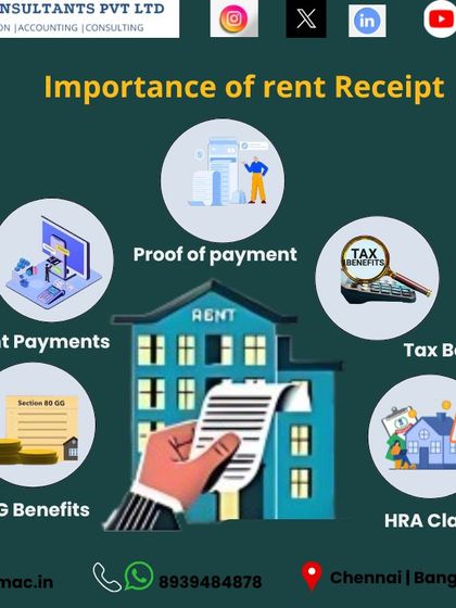 Rent receipts are more than just proof of payment. They are essential for claiming HRA tax benefits and can also be used for benefits under Section 80GG if you don't receive HRA.