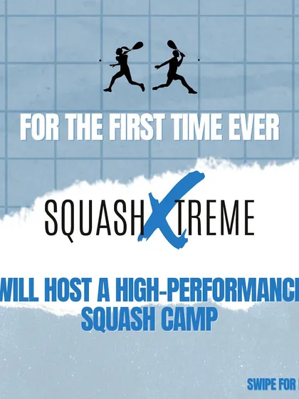 For the first time ever, Squash Xtreme will host a high-performance squash camp in the hills, open to everyone.