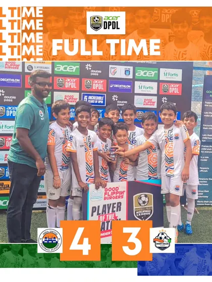 A hard-fought 4-3 victory for our U10 team in the DPDL. These young players show incredible passion and determination on the field.