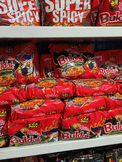 For a quick meal, I stock Samyang Buldak ramen, including the popular 2x Spicy Hot Chicken flavour. These are authentic Korean instant noodles for when you need a fast and fiery fix.
