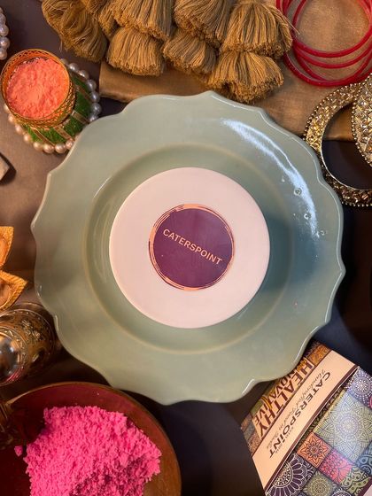 Our dessert jar, elegantly placed on a plate, ready to be served during Janmashtami. It’s a convenient and beautiful way to enjoy a festive treat.