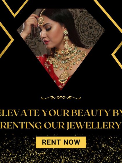 Elevate your beauty by renting our jewellery. This graphic is a reminder that you can slay at every wedding event with our rental jewels that make you glow.
