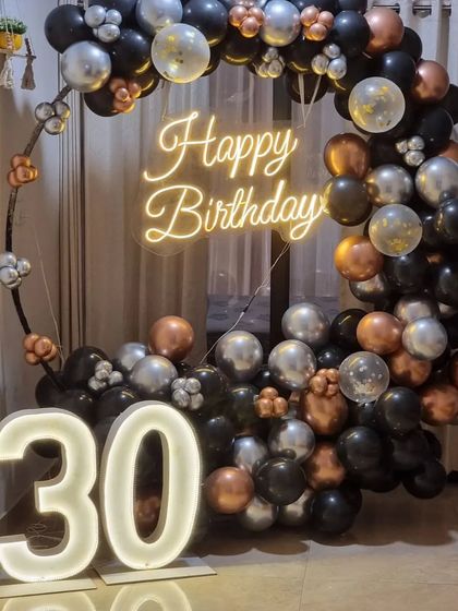 A close-up shot of the 30th birthday ring.