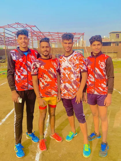 A few of our senior players after a training session, wearing our academy jerseys with pride.