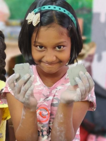 The playful spirit of our young artists shines through. Our kids' classes are designed to be engaging and fun, fostering a lifelong love for art and creativity.