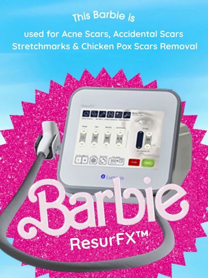 This is our ResurFX laser, a powerful tool for treating a variety of scars. Its non-ablative technology allows for effective results with minimal downtime, making it a popular choice for scar revision.