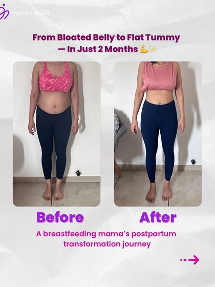 From a bloated belly to a flat tummy in just two months. This is what a supportive, holistic postpartum plan can do, even while breastfeeding.