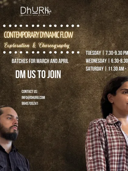 For our more experienced dancers, the Contemporary Dynamic Flow batch offers a space for deeper exploration and choreography. We have batches running in the mornings and evenings to fit your schedule.