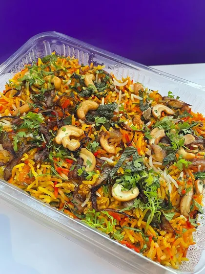 My vegetable biryani is a great one-pot dish for parties and events, satisfying and full of flavor.