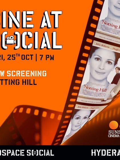 Our collaboration with Mindspace SOCIAL in Hyderabad for a screening of the classic rom-com 'Notting Hill'.