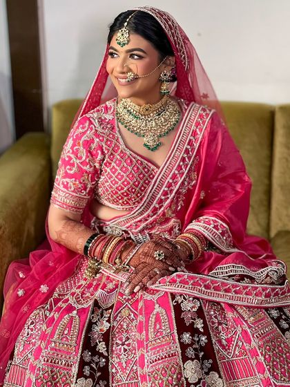 Another beautiful shot of this radiant bride, her hair perfectly styled for her big day.