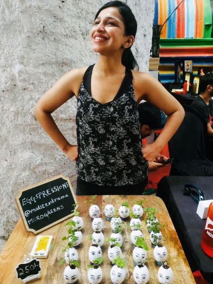 A throwback to my 'Eggspressions' project, where I turned empty eggshells into tiny planters with expressive faces. It's a playful way to combine art, gardening, and upcycling.