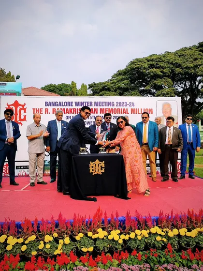 A moment from the R. Ramakrishnan Memorial Million ceremony.