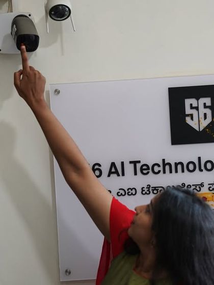A moment from our Ayudha Pooja celebration, where we bless one of our security cameras. It's a symbolic gesture that connects our cultural roots with our tech-forward mission.