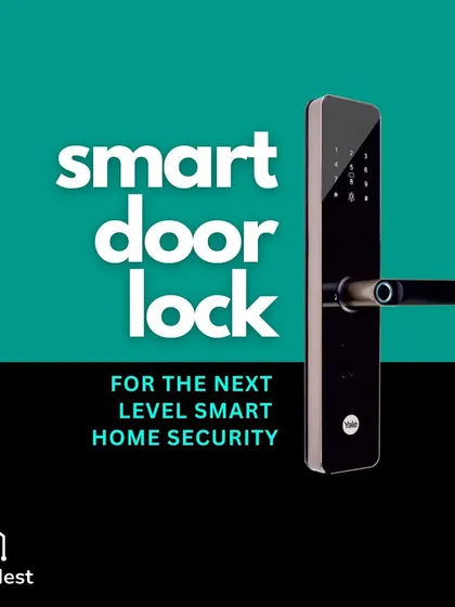 This is the next level of smart home security. A sleek Yale smart door lock not only looks great but offers keyless convenience, remote access, and real-time alerts to your phone, so you always know your home is protected.