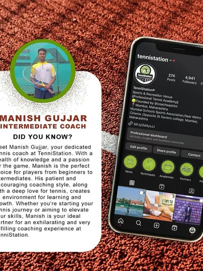 Meet Manish Gujjar, our dedicated Intermediate Coach. His patient and encouraging coaching style creates a perfect environment for players of all levels to learn and grow.