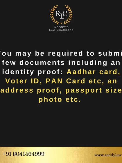To complete a legal conversion, you may be required to submit documents like an Aadhar card, Voter ID, and PAN card as proof of identity and address.