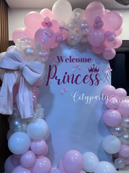 A full view of the 'Welcome Princess' setup, perfect for capturing photos of the new arrival at home.